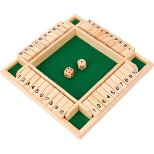 4 Sided Closed Box Number Board Game Drinking Game for Party Club Table Game Indoor Leisure and Entertainment Wine Table Game
