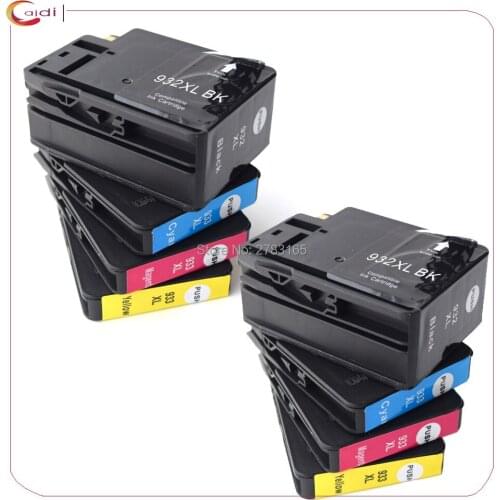8 Pack Compatible for HP 932 933 Ink Cartridges 932XL 933XL OfficeJet 6100 6600 6700 7110 7610 7612 hp932 hp933 Printer ink