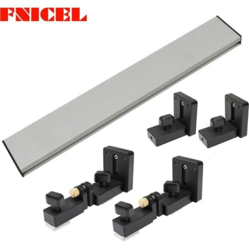 Aluminium Profile Fence and T Track Slot Sliding Brackets Miter Gauge Fence Connector for Woodworking Router/saw Table Benches