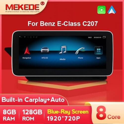 Autoradio Car stereo 10.25/12.5" for Ben z E Class 2010-2012 W207 A207 C207 GPS Two-door Coupe Navigation DSP Carplay Octa-core