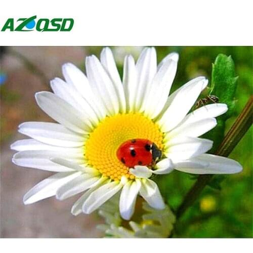 AZQSD Diamond Embroidery Flowers Full Square Drill Needlework 5D DIY Diamond Painting Cross Stitch Floral Handicraft Home Decor