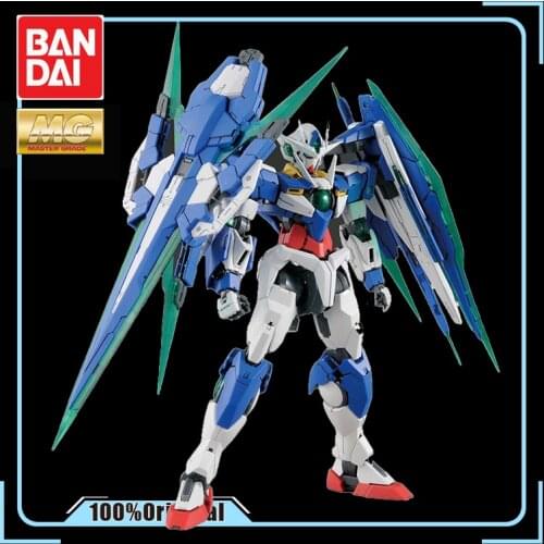 BANDAI MG 1/100 GNT-0000 00 Qan GUNDAM Assembling Model Action Toy Figures Gifts for Children