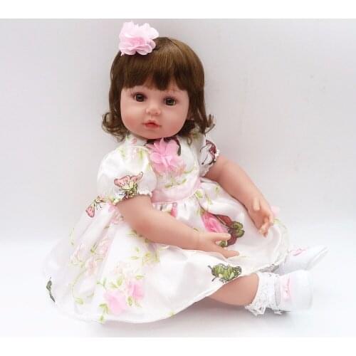 Bebe 22" Reborn babies girl doll toys gift high quality silicone doll reborn cloth body fashion dress bonecas reborn