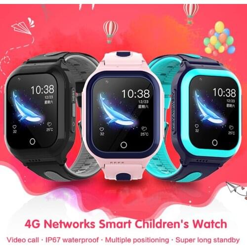 Childrens 4G Video Call Smart Watch Kids Boy Girl Students SOS Waterproof Smartwatch With GPS Camera GSM Wifi LBS Positioning