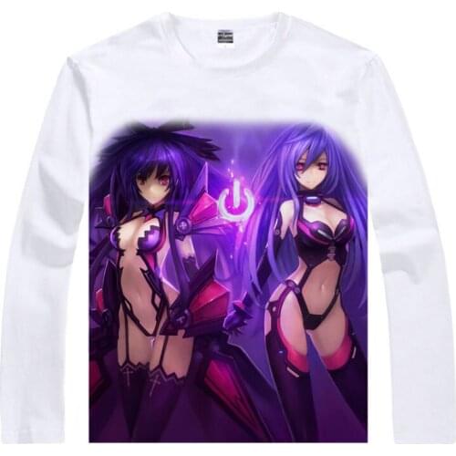 Date A Live T-Shirt Origami Tobiichi Shirt Juniors Long sleeves t-shirts ANIME PRINT Super Cute Womens T Shirts coolprint
