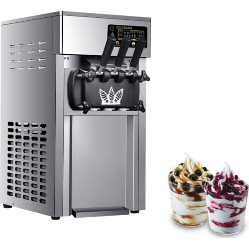 Commercial Desktop Soft Ice Cream Machine Stainless Steel Ice Cream Makers Sweet Cone