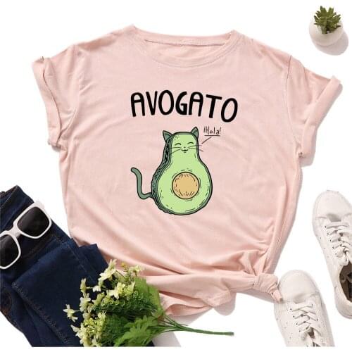 Summer 100% Cotton Cat Print Womens T-shirt Casual Loose O-neck Female T-shirt Oversized Tee Tops Graphic Shirt