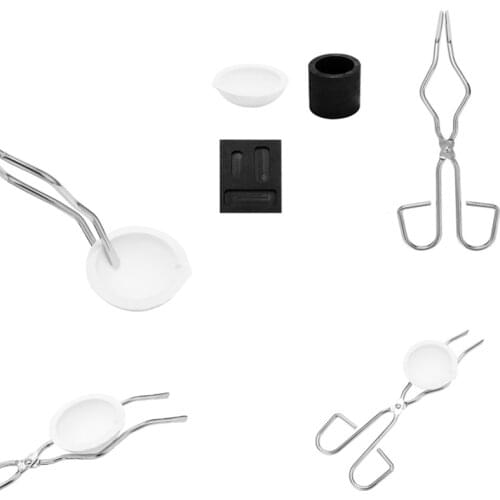 4pcs Set Gold Silver Graphite Crucible Tong Borax Stirring Rod Melting Mold Kit for jewelers, metalsmiths, etc