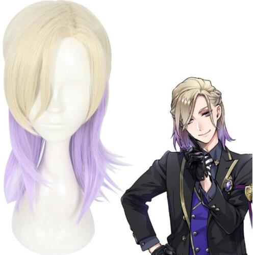 Men Women Wigs 45cm Game Twisted Wonderland Vil Schoenheit Braids Wig Cosplay Costume Heat Resistant Synthetic Hair