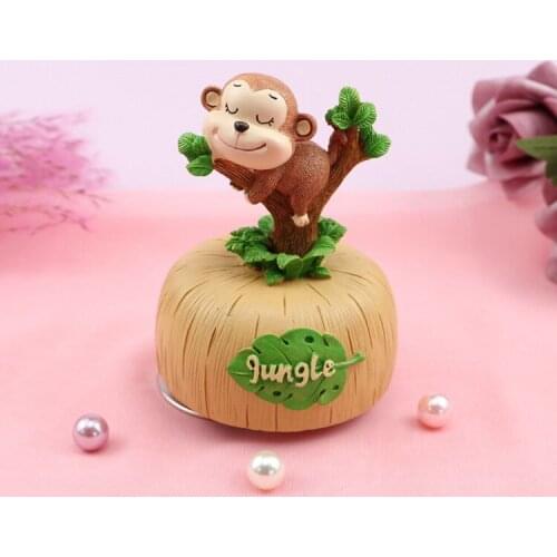 Personality Music Box Cute Birthday Gift For Girlfriend Present Christmas Gifts Panda Tiger Monkey Sloth Music Box Home Decor
