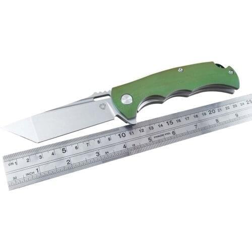 SixLeaf Camping G10 Handle Fast Open Flipper Pocket Folding Knife SL-01