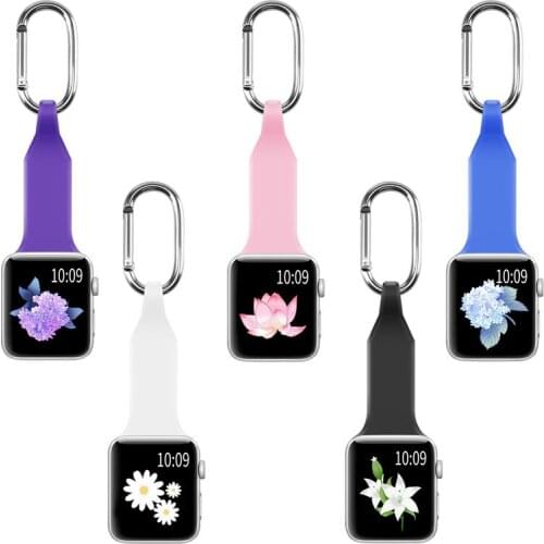 Watch Bracelet for Apple Watch Band 44mm 40mm 42mm 38mm Silicone Carabiner Strap Wristband for IWatch Series 6 5 4 3 2 Watchband