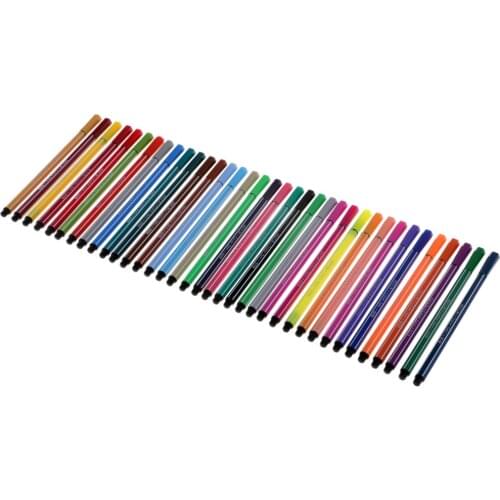 36x Fibre Felt Tip Coloring Pen Washable For Kids Children Drawing Graffiti