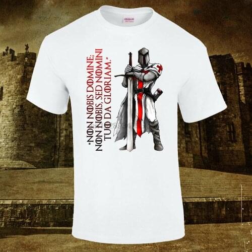 Knights Templar Crusader Teutonic Creed Gift Premium Quality DTG T-Shirt S-5XL