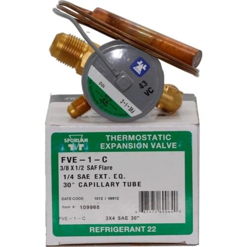 SPORLAN FVE-1-C Refrigerating expansion valve Air conditioning cooling expansion valve R22 R407