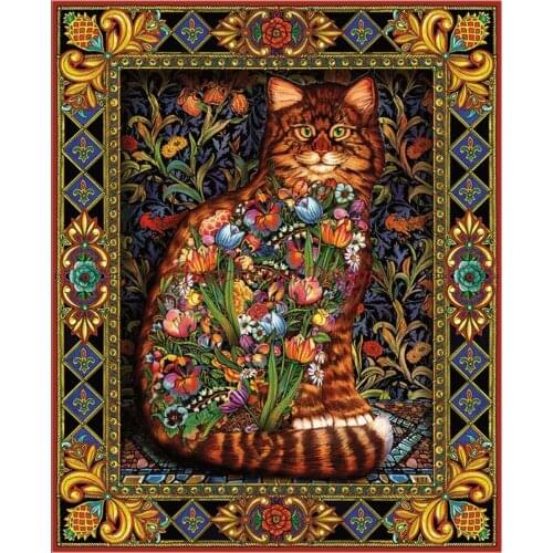 Needlework for embroidery DIY French DMC Color High Quality - Counted Cross Stitch Kits 14 ct Oil painting - Tapestry Cat
