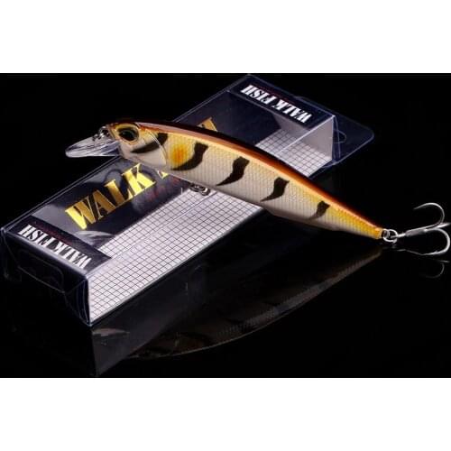 WALK FISH 1PCS 2018 New Modle Professional Fishing Lure 110mm 14g Floating Wobbler Minnow 0.8-1.2m Bass Pike Bait MUSTAD Hooks