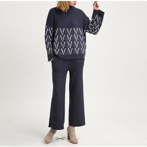 Werynica New arrival women high quality temperament fashion wild suit loose pant comfortable thick warm trend outdoor pant suits