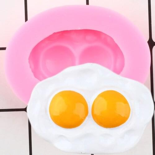Egg Shape Cupcake Topper Fondant Molds DIY Cookie Baking Silicone Mold Cake Decorating Tools Candy Clay Chocolate Gumpaste Mould