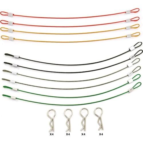 RC Car Body Clips R Pins Body Shell Rope Universal for 1:10 1:8 Scale RC Climbing Truck Model Car DIY Modified Vehicle Upgrade