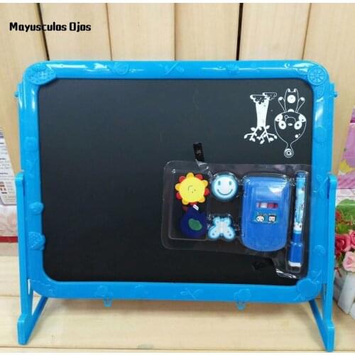 ZH 1PC Puzzle Magnetic Child With Stand Blackboard Whiteboard Kindergarten Graffiti Painting Mini Double Sided Writing Board