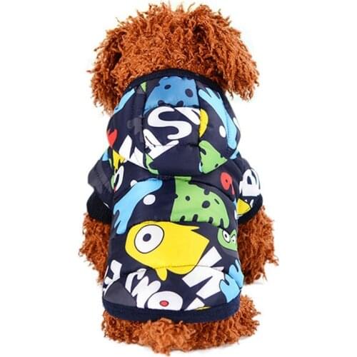 Winter Pet Dog Clothes Warm Padded Hooded Jacket Down windproof Hoodies Coat for Chihuahua Small and Medium Dogs