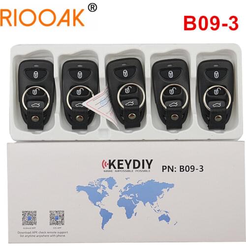 5pcs KEYDIY B09-3 Remote Control Car Key for Hyundai Kia Style B Series Remote Control Key for KD900 KD200 URG200 KD-X2 MINI KD