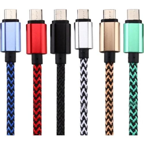 1M 2M 3M Braided Charging Cable Charger Cord Adapter for Android Samsung LG Iphone Accessory Bundles Type C Cable Wholesale