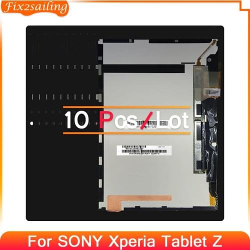 10Pcs For Sony Xperia Tablet Z 10.1 SGP311 SGP312 SGP321 LCD Display Touch Screen Digitizer Panel Assembly With Frame 100%Tested