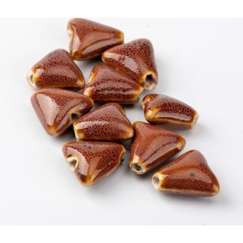 16# 20pcs Triangle Shape China Ceramic beads Beading Jingdezhen China Ceramics beads #A513C