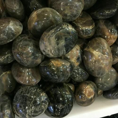 2.2 LB natural black moonstone quartz crystal healing 6-10PC