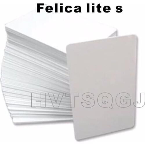 200pcs Free shipping Factory price 13.56MHz Sony FeliCa Lite-S RC-S966 PVC blank card