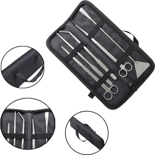 3 4 5pcs/set Aquarium Tools Set Plants Tweezers Scissors Grass Stainless Steel Cleaning Tools Plants Fish Tank Accessories Maint