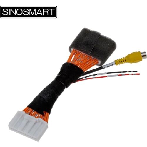 SINOSMART C32D 32 Pins Reversing Camera Connection Cable for Renault Kadjar OEM Monitor without Damaging the Car Wiring