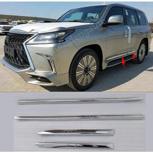 4pcs For LEXUS LX570 2016-2020 ABS Chrome Body door Side Trim sill Cover strip Car Styling Accessories