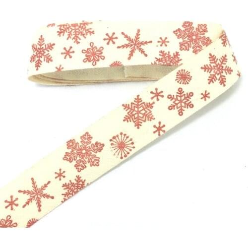 5/8"(15mmx100m) 100% cotton ribbon Zakka Retro Handmade dots Cotton Ribbon Sewing label Christmas red snow lace