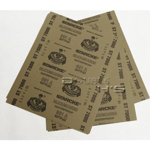 50 sheets/lot Wet and Dry Sandpaper 7000 grit STARCKE Abrasive Waterproof Paper