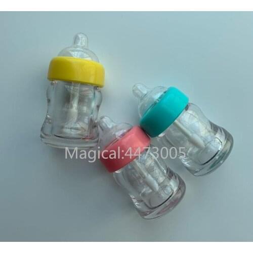 7ml Milk Bottle Lip Gloss Tube Bottle Empty Lipgloss Tube Plastic Transparent/Yellow/Pink Lip Gloss Cosmetic Packaging Container
