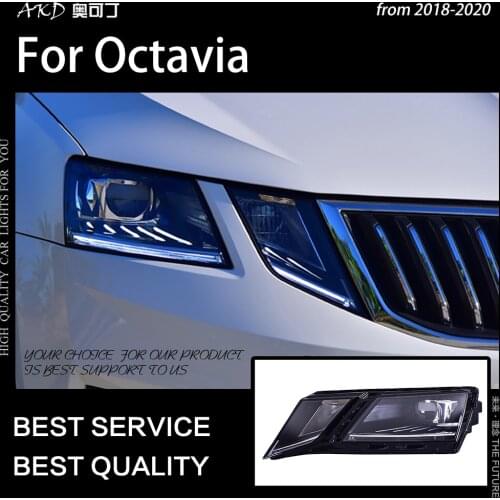 Car Styling Head Lamp for Octavia Headlight 2018-2020 New Octavia LED Headlight DRL LED Projector Lens Auto Accessories