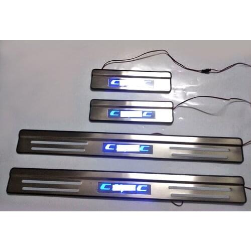 Car Styling FIT for 2012 2013 2014 2015 Honda CIVIC LED Door Sill Scuff Pedal Door Step light Welcome Pedal