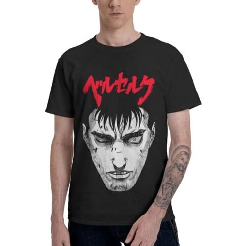 Berserk Guts T-shirt Men Fashion T Shirt Short Sleeve Manga Anime Gatsu Sacrifice Tshirts 100% Cotton Tees Top Clothing Gift