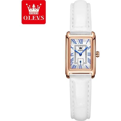 OLEVS Rose Gold Quartz Watch Women Watches Ladies Creative Womens Leather Strap Watches Female Waterproof Clock Relogio