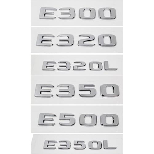 For Mercedes AMG W212 W213 W220 E300 E320 E320L E350 E350L E500 Benz E Class Car Styling Sticker Glossy Rear Emblem Auto Parts