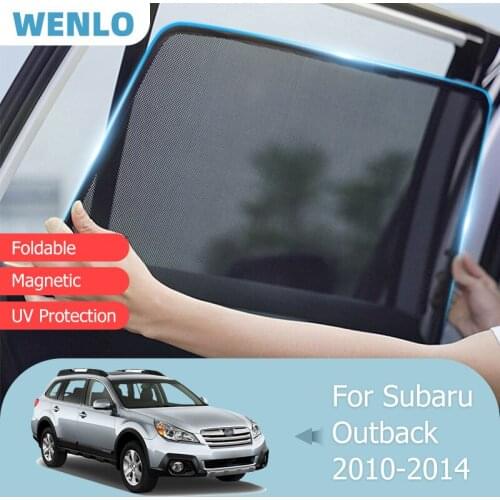 For Subaru Outback BR 2010-2014 Front Windshield Car Sunshade Side Window Screen Blind Sun Shade Magnet Door Visor Mesh Curtain