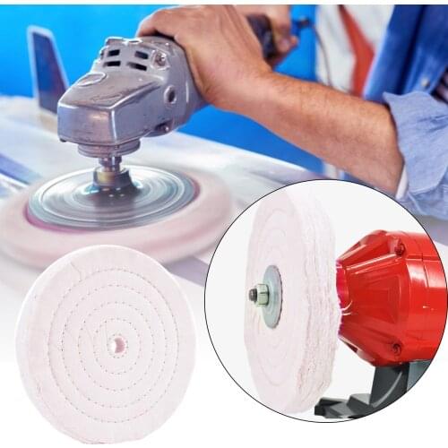 1pcs Flannel Polishing Wheel Cloth Lint Buffing Wheel 150mm Buffer Mirror Polish Felt Polishing Wheel Disc Pad Abrasive Tools
