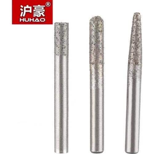 HUHAO 1PC Sintered CNC Stone Carving Bits Deep Embossed Engraved Granite Diamond Metal Powder Engraving Machine Tool