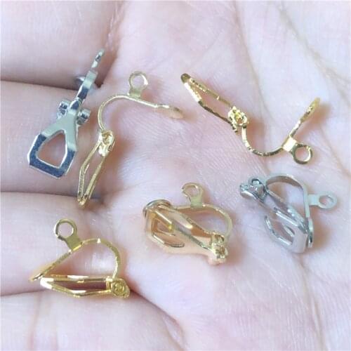 20pcs non-pierced metal ear clip DIY earrings for jewelry making DIY handmade earring accessories wholesale