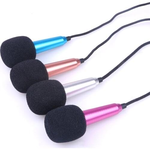 Kebidu Portable Mini Condenser KTV Karaoke Microphone Handheld 3.5mm Stereo Wired Microphone For Cell Phone Laptop PC Desktop