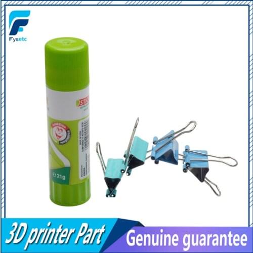 21g 24x98mm Non-toxic Washable Glue Stick With 4pcs Clips for Heatbeds Foldback Bulldog Glass Bed For 3D Printer Hotbed Parts