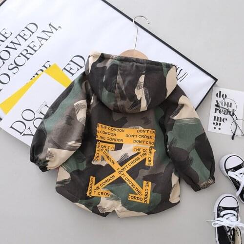 Boy Clothes Sportwear Fashion Coat Camouflage Jacket Autumn and Winter Children Toddler Baby Trench Coat 1 2 3 4 Y Kids Clothing